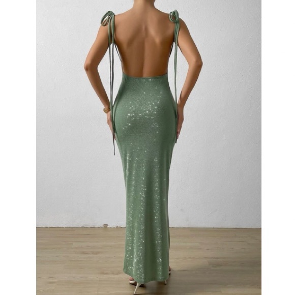 Dresses | Luxe Knot Shoulder Backless Bodycon Formal Party Evening ...